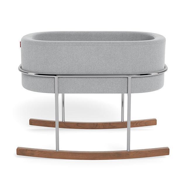 Monte Quick Ship Rockwell Bassinet SPECIAL ORDER-Nursery-Monte Design-Nordic Grey Fabric/Chrome Frame-030012 CM NG-babyandme.ca