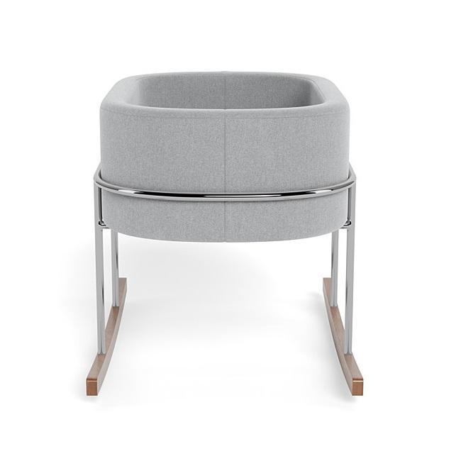 Monte Quick Ship Rockwell Bassinet SPECIAL ORDER-Nursery-Monte Design-Nordic Grey Fabric/Chrome Frame-030012 CM NG-babyandme.ca