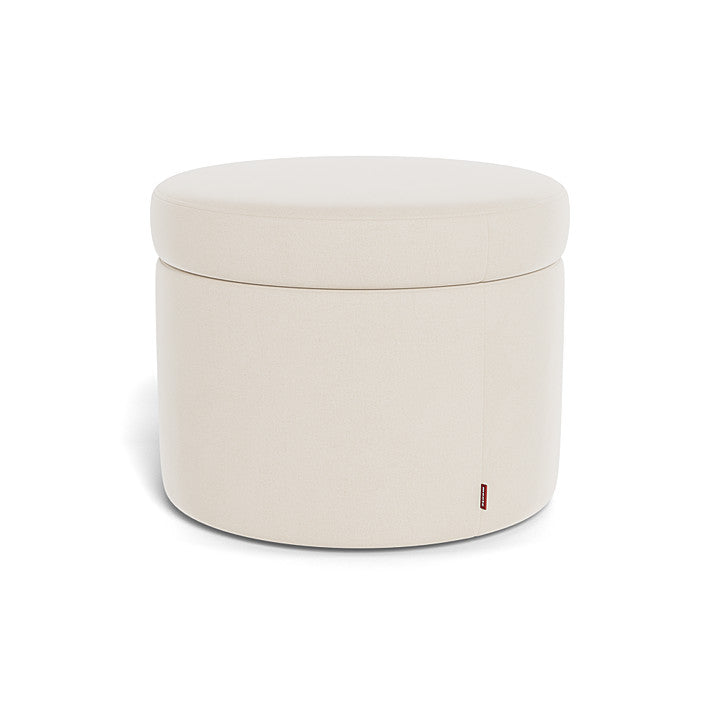 Monte Round Storage Ottoman SPECIAL ORDER-Nursery-Monte Design-Brushed Cotton-Linen: Beach-030783 BE-babyandme.ca