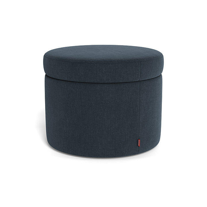 Monte Round Storage Ottoman SPECIAL ORDER-Nursery-Monte Design-Performance Heathered: Deep Navy-030783 NY-babyandme.ca