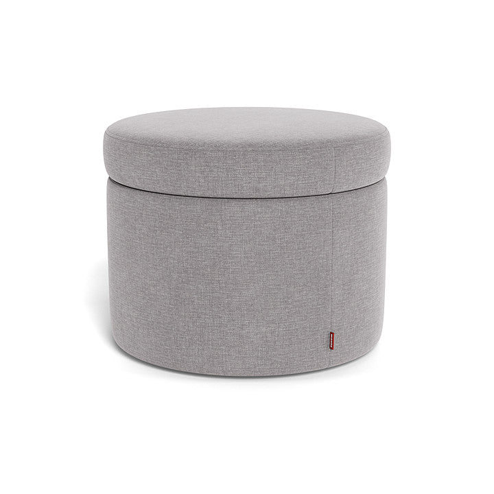 Monte Round Storage Ottoman SPECIAL ORDER-Nursery-Monte Design-Performance Heathered: Pebble Grey-030783 PB-babyandme.ca