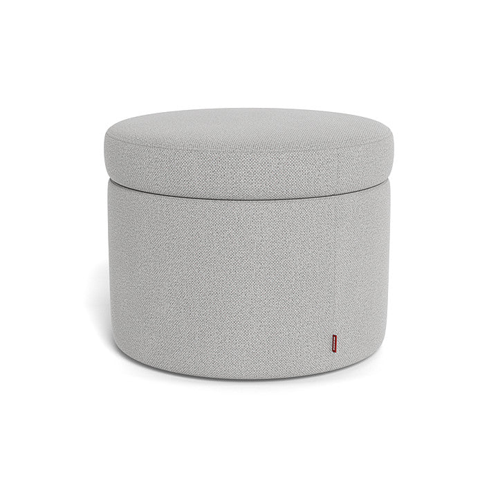 Monte Round Storage Ottoman SPECIAL ORDER-Nursery-Monte Design-Performance Weave: Cloud Grey-030783 CG-babyandme.ca