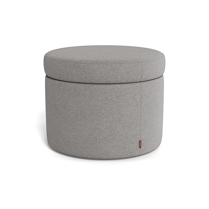 Monte Round Storage Ottoman SPECIAL ORDER-Nursery-Monte Design-Premium Wool: Light Grey Italian Wool-030783 LG-babyandme.ca