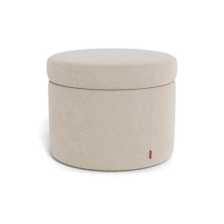 Monte Round Storage Ottoman SPECIAL ORDER-Nursery-Monte Design-Premium Wool: Oatmeal Italian Wool-030783 OM-babyandme.ca