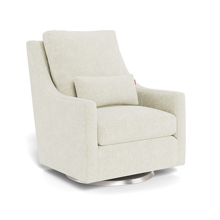 Monte Special Edition Vera Glider (Faux Sheepskin) SPECIAL ORDER-Nursery-Monte Design-Performance Faux Sheepskin-030777 SS FSS-Stainless Steel Swivel-babyandme.ca