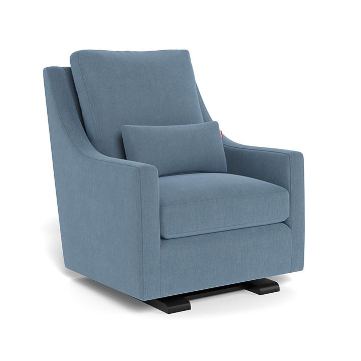 Monte Vera Glider (Espresso Base) SPECIAL ORDER-Nursery-Monte Design-Performance Heathered: Denim Blue-025685 ES DB-babyandme.ca