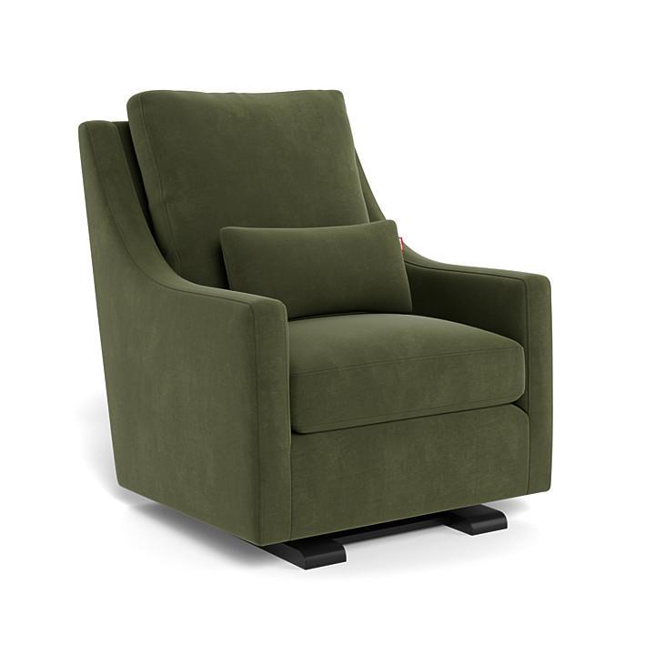 Monte Vera Glider (Espresso Base) SPECIAL ORDER-Nursery-Monte Design-Performance Velvet: Moss Green Velvet-025685 ES MV-babyandme.ca