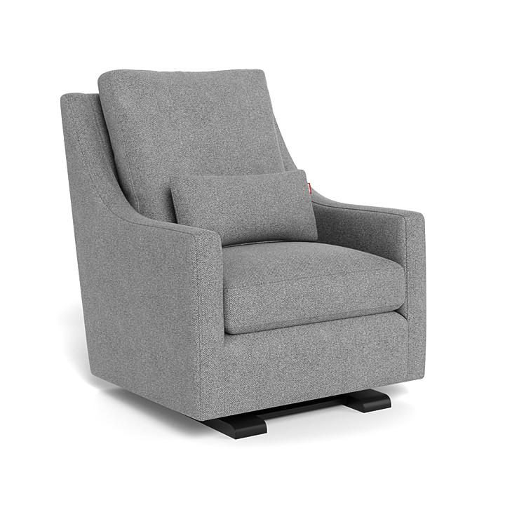 Monte Vera Glider (Espresso Base) SPECIAL ORDER-Nursery-Monte Design-Performance Weave: Pepper Grey-025685 ES PG-babyandme.ca