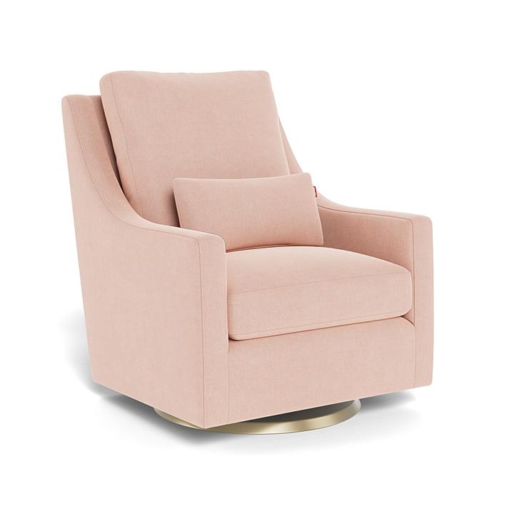 Monte Vera Swivel Glider (Gold Base) SPECIAL ORDER-Nursery-Monte Design-Performance Heathered: Petal Pink-025685 GD PP-babyandme.ca