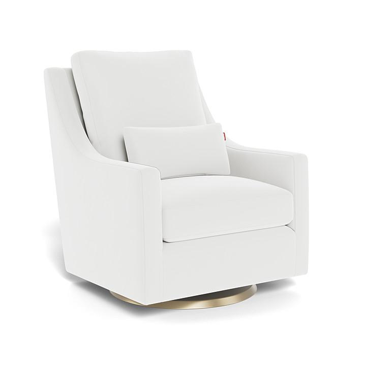 Monte Vera Swivel Glider (Gold Base) SPECIAL ORDER-Nursery-Monte Design-Performance Microfiber: White-025685 GD MW-babyandme.ca