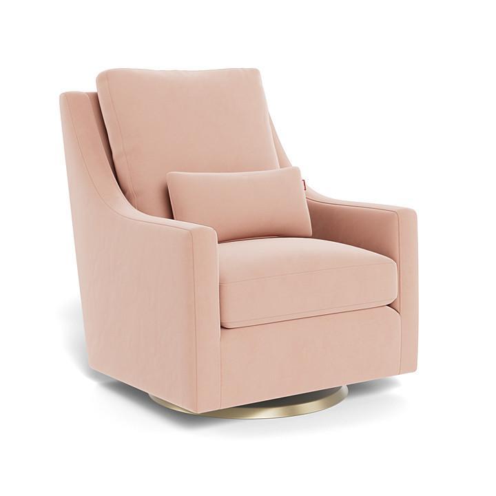 Monte Vera Swivel Glider (Gold Base) SPECIAL ORDER-Nursery-Monte Design-Performance Velvet: Blush Velvet-025685 GD BV-babyandme.ca