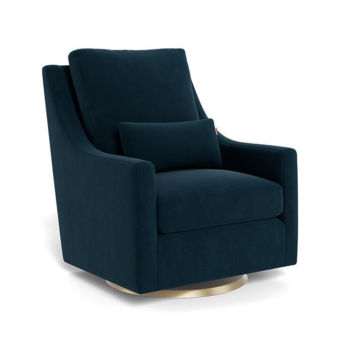 Monte Vera Swivel Glider (Gold Base) SPECIAL ORDER-Nursery-Monte Design-Performance Velvet: Navy Velvet-025685 GD NV-babyandme.ca