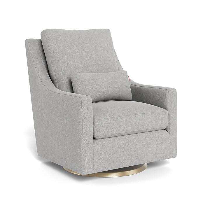 Monte Vera Swivel Glider (Gold Base) SPECIAL ORDER-Nursery-Monte Design-Performance Weave: Cloud Grey-025685 GD CG-babyandme.ca