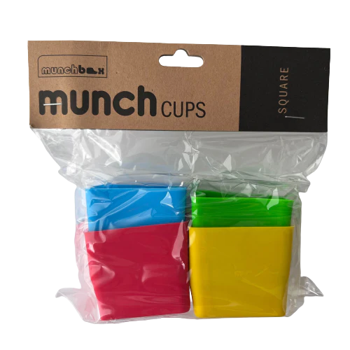 Munchbox Munch Cups 4pcs (Bold Squares)-Feeding-MunchBox-031890 BO-babyandme.ca