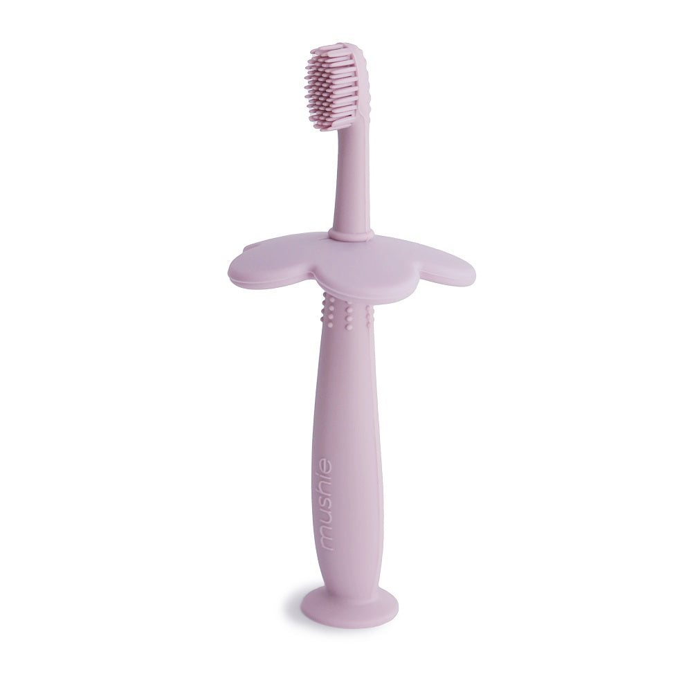 Mushie Flower Training Toothbrush (Soft Lilac)-Health-Mushie-030914 SL-babyandme.ca