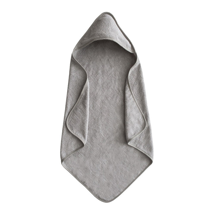 Mushie Organic Cotton Baby Hooded Towel (Gray)-Bath-Mushie-031520 GY-babyandme.ca