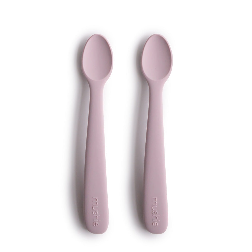 Mushie Silicone Feeding Spoons 2-Pack (Soft Lilac)-Feeding-Mushie-028662 LC-babyandme.ca