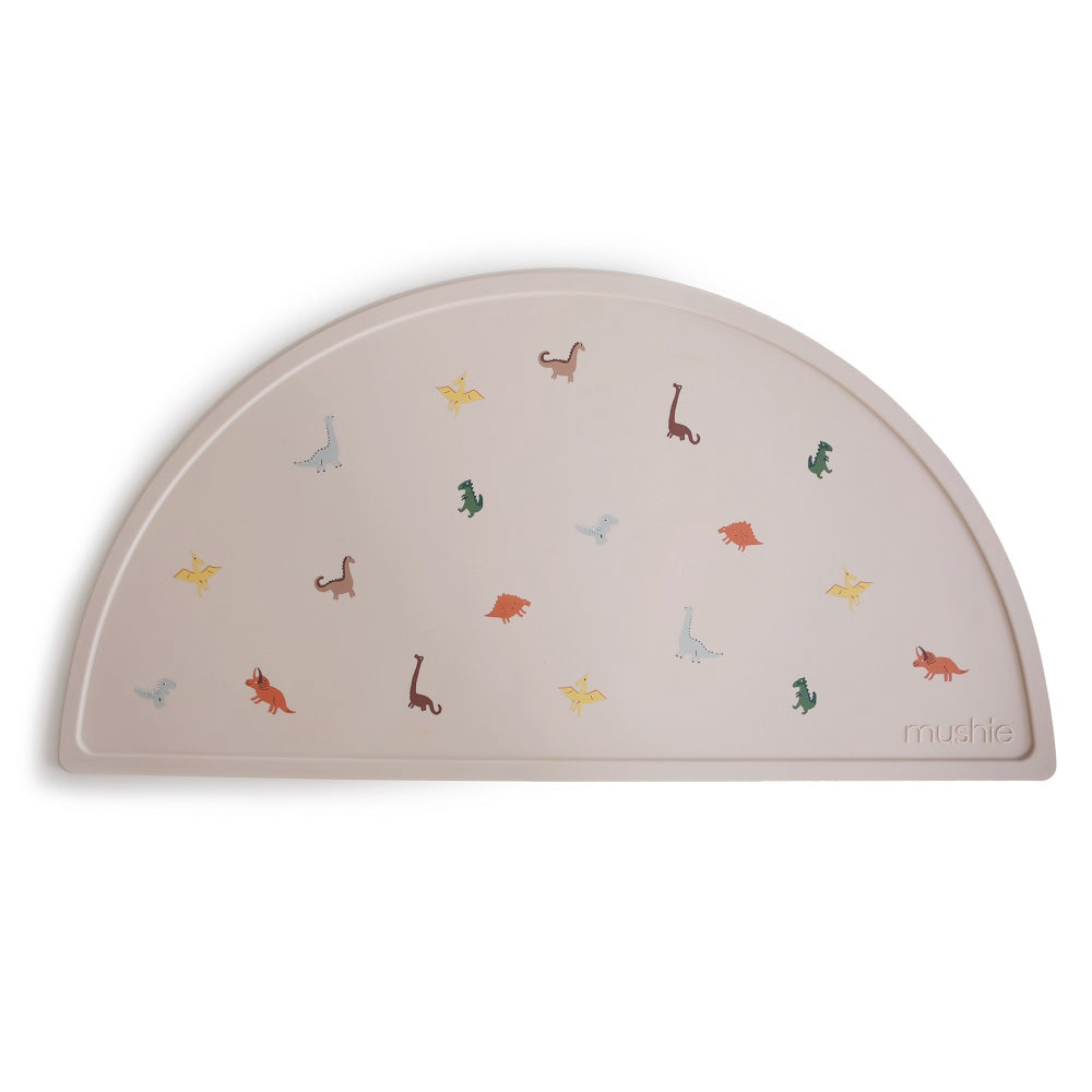 Mushie Silicone Place Mat (Dinosaurs)-Feeding-Mushie-028654 DI-babyandme.ca