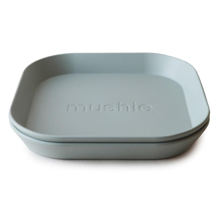 Mushie Square Dinnerware Plates 2-Pack (Sage)-Feeding-Mushie-028657 SG-babyandme.ca