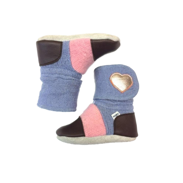 Nooks Design Felted Wool Booties (Nebula)-Apparel-Nooks Design--babyandme.ca