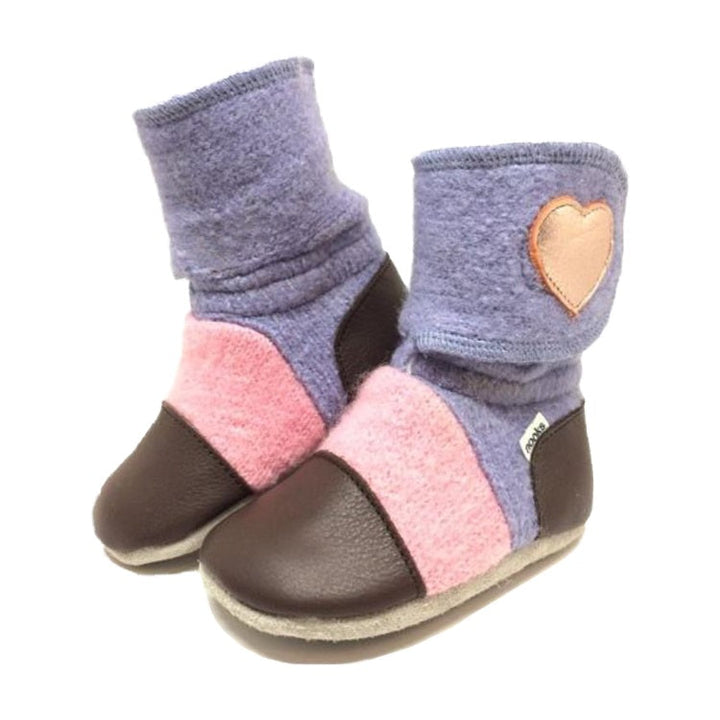 Nooks Design Felted Wool Booties (Nebula)-Apparel-Nooks Design--babyandme.ca