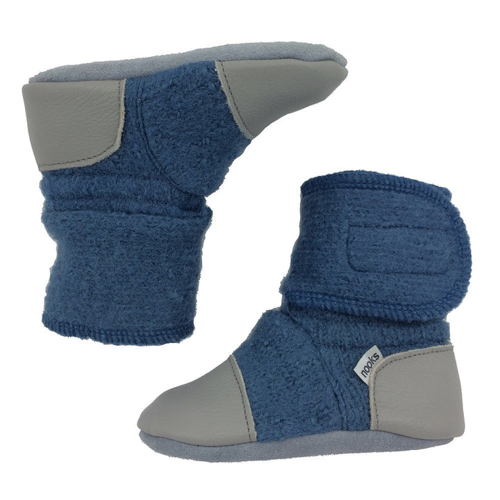 Nooks Design Felted Wool Booties (Storm)-Apparel-Nooks Design--babyandme.ca