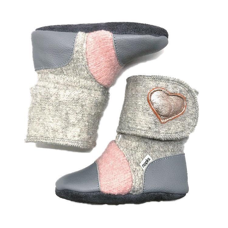 Nooks Design Felted Wool Booties (Tiny Dancer)-Apparel-Nooks Design--babyandme.ca