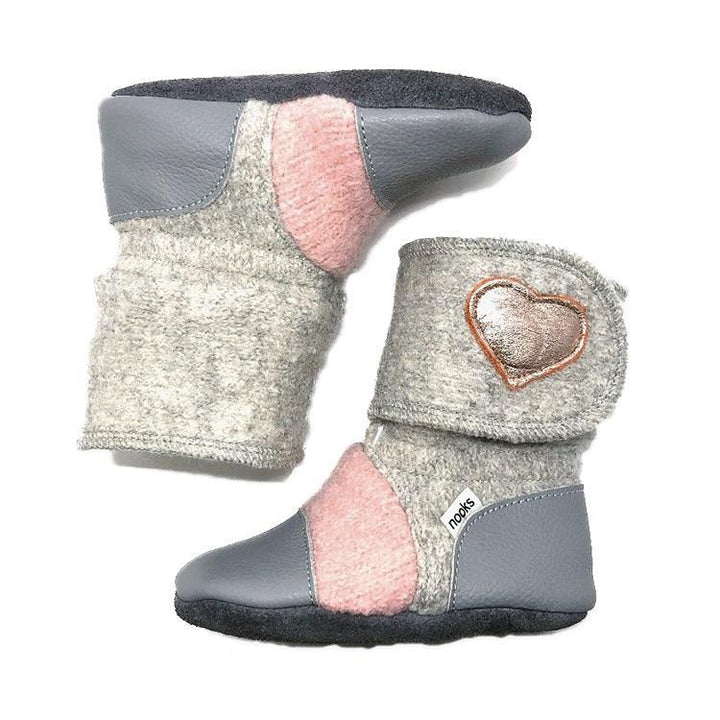 Nooks Design Felted Wool Booties (Tiny Dancer)-Apparel-Nooks Design--babyandme.ca