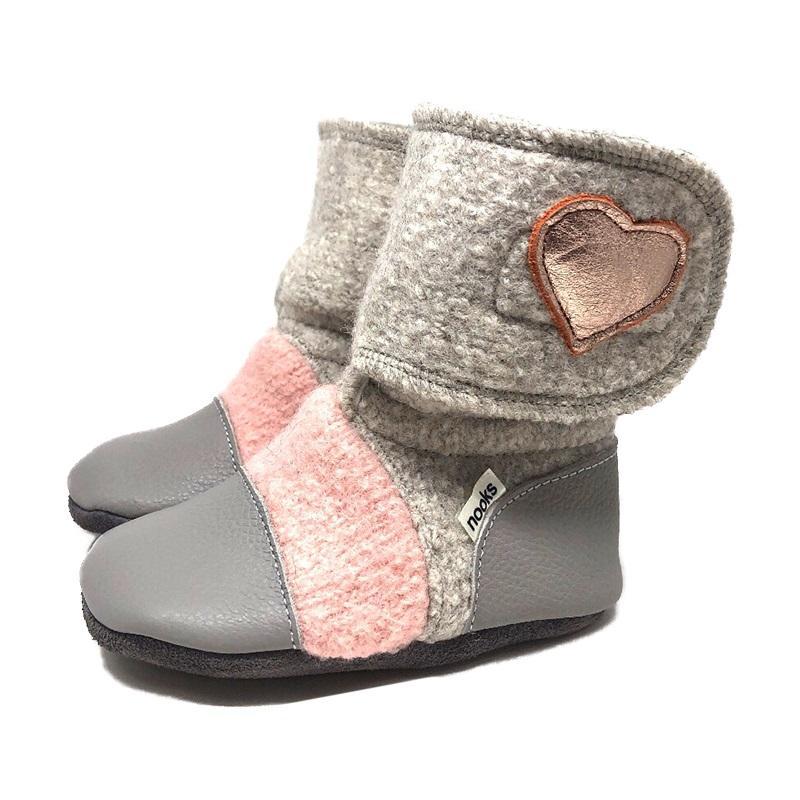 Nooks Design Felted Wool Booties (Tiny Dancer)-Apparel-Nooks Design--babyandme.ca