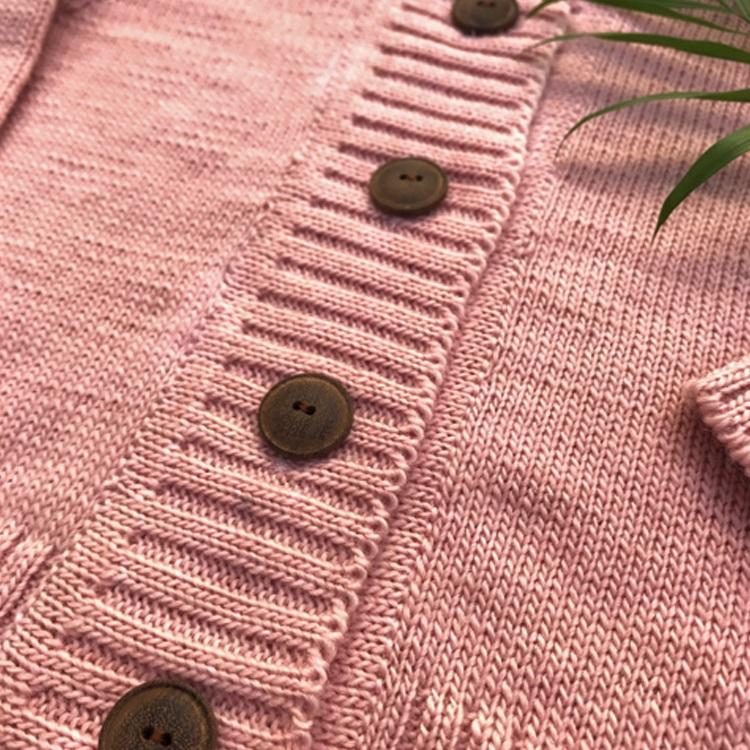 Nooks Design Merino Wool Cardigan (Cherry Blossom)-Apparel-Nooks Design--babyandme.ca