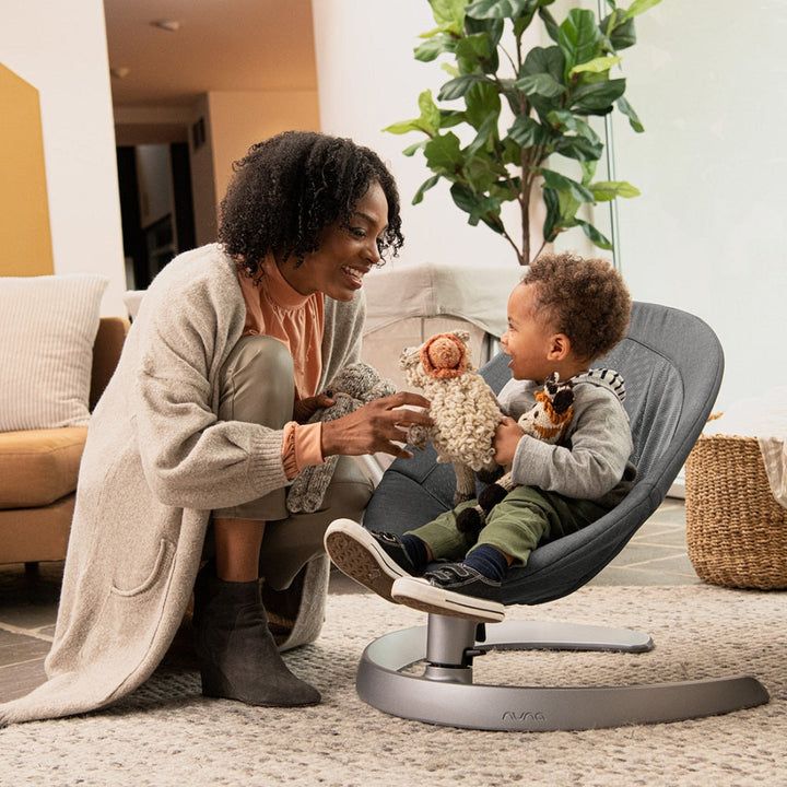 Nuna LEAF Grow Swing with Toy Bar (Charcoal) FLOOR MODEL-Gear-Nuna-031497 CC-babyandme.ca