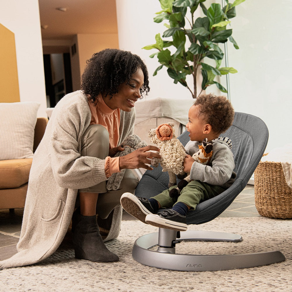 Nuna LEAF Grow Swing with Toy Bar (Charcoal)-Gear-Nuna-031467 CC-babyandme.ca