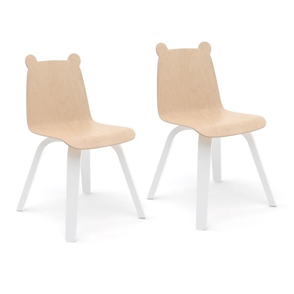 Oeuf Bear Play Chairs Set of 2 (White/Birch) SPECIAL ORDER-Nursery-Oeuf-024385 Brch-babyandme.ca