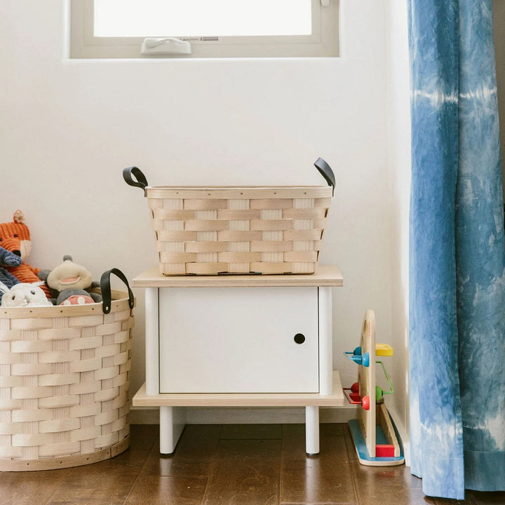 Oeuf ML Night Stand (White/Birch) SPECIAL ORDER-Nursery-Oeuf-027946 Brch-babyandme.ca