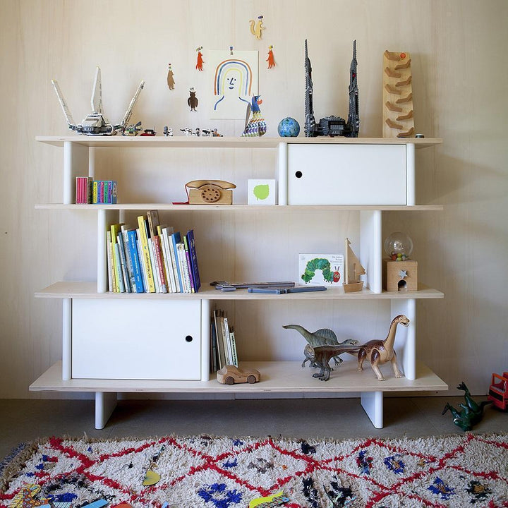 Oeuf Mini Library (White/Birch) SPECIAL ORDER-Nursery-Oeuf-024381 Brch-babyandme.ca