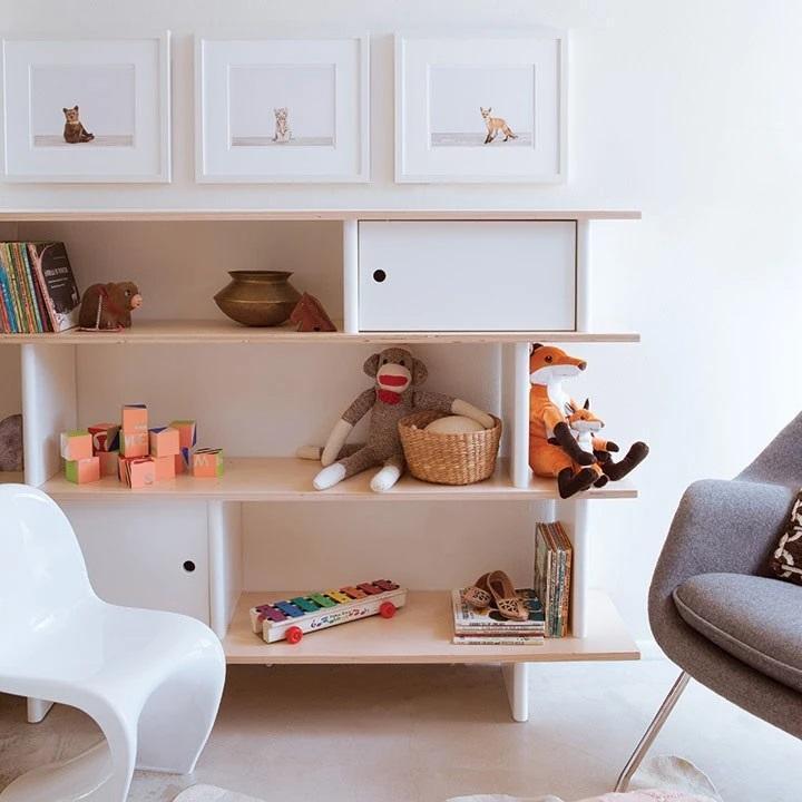 Oeuf Mini Library (White/Birch) SPECIAL ORDER-Nursery-Oeuf-024381 Brch-babyandme.ca