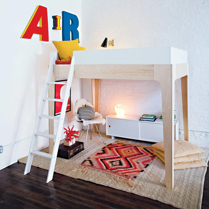 Oeuf Perch Full Size Loft Bed (White/Birch) SPECIAL ORDER-Nursery-Oeuf-024353 Brch-babyandme.ca