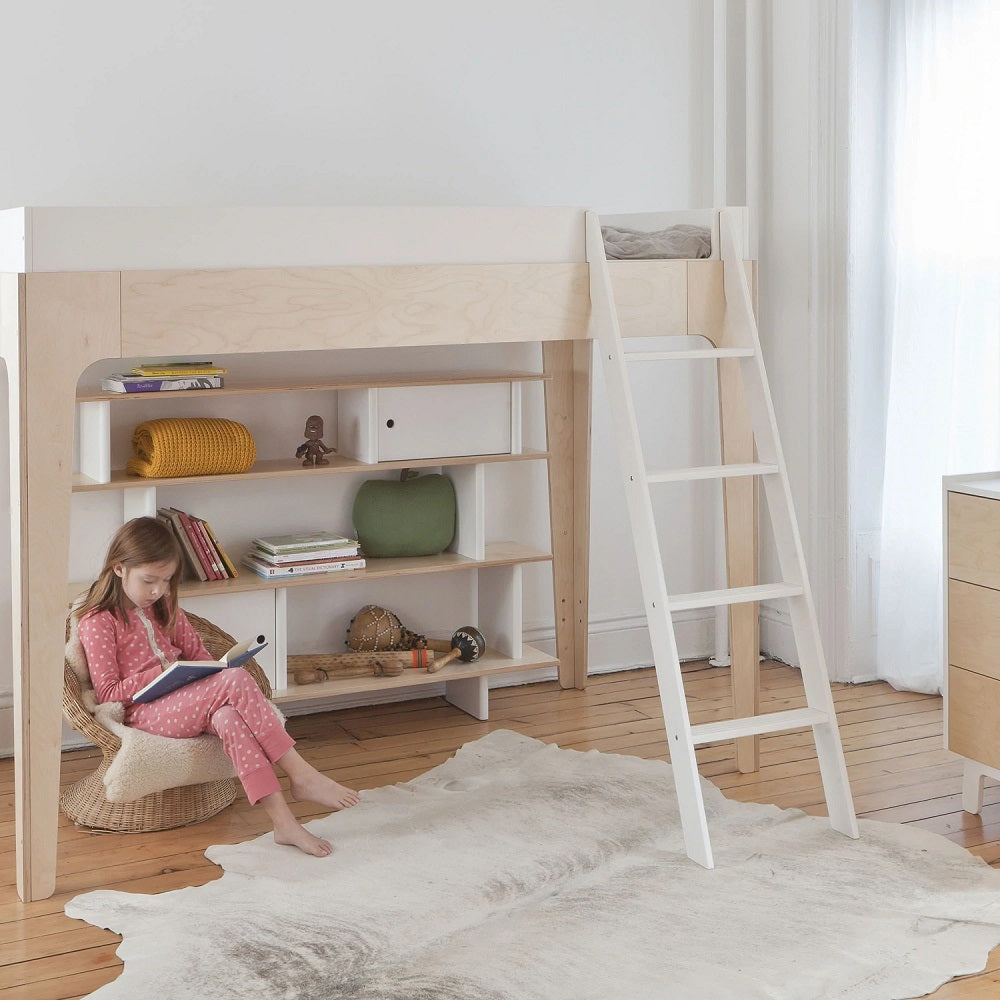 Oeuf Perch Twin Loft Bed (White/Birch) SPECIAL ORDER-Nursery-Oeuf-024354-babyandme.ca