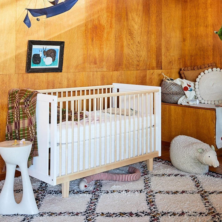 Oeuf Rhea Crib (White/Birch) SPECIAL ORDER-Nursery-Oeuf-030975 Brch-babyandme.ca