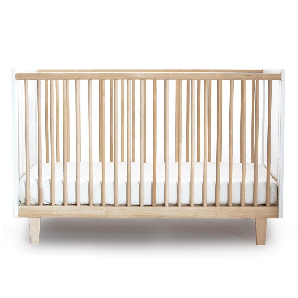 Oeuf Rhea Crib (White/Birch) SPECIAL ORDER-Nursery-Oeuf-030975 Brch-babyandme.ca