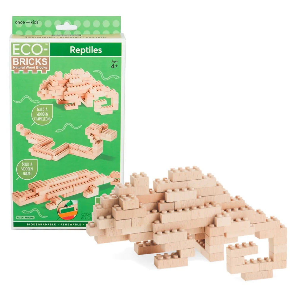 Once-Kids Eco-bricks 3-in-1 (Reptiles) - FINAL SALE-Toys & Learning-Once-Kids-031110 RT-babyandme.ca