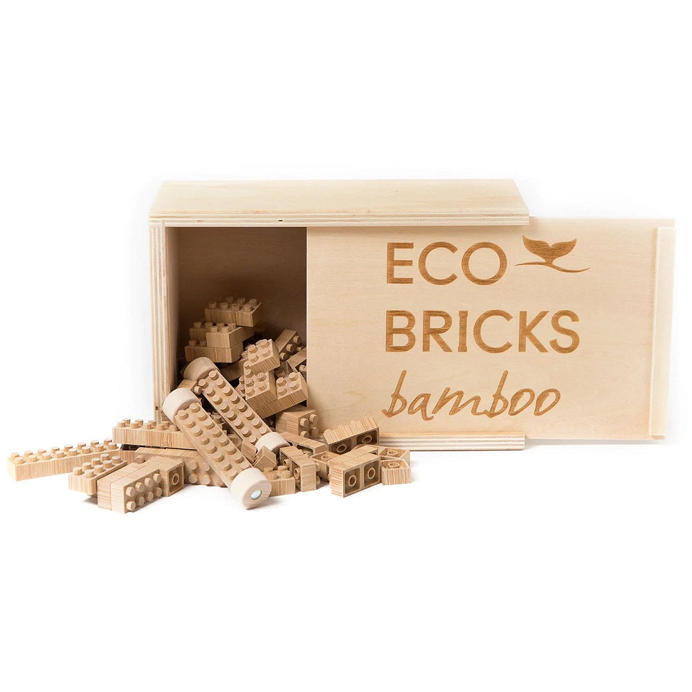 Once-Kids Eco-bricks Bamboo (90 Pieces) - FINAL SALE-Toys & Learning-Once-Kids-031109 90pc-babyandme.ca