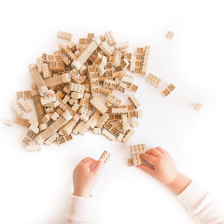 Once-Kids Eco-bricks Bamboo (90 Pieces) - FINAL SALE-Toys & Learning-Once-Kids-031109 90pc-babyandme.ca