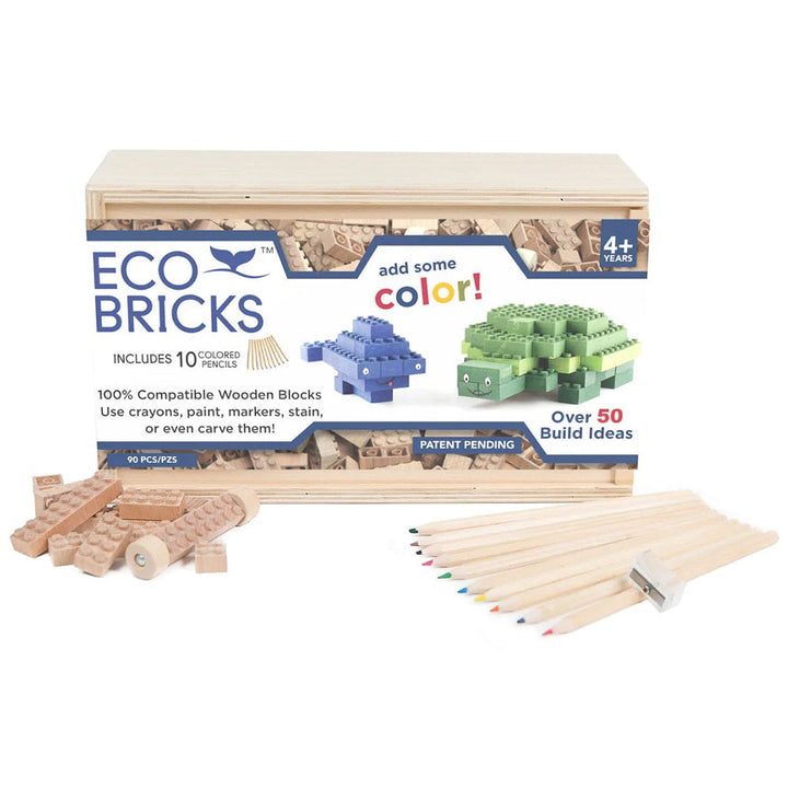 Once-Kids Eco-bricks Classic (90 Pieces) - FINAL SALE-Toys & Learning-Once-Kids-031107 90pc-babyandme.ca