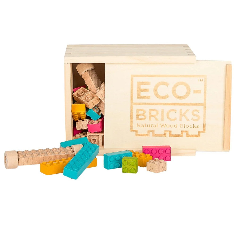 Once-Kids Eco-bricks Colour (54 Pieces) - FINAL SALE-Toys & Learning-Once-Kids-031108 54pc-babyandme.ca