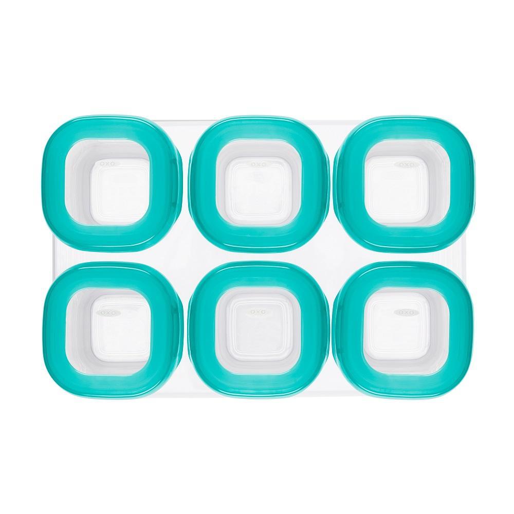 Oxo Tot Baby Blocks Freezer Storage Containers 2oz (Tot Teal)-Feeding-OXO Tot-027502-babyandme.ca