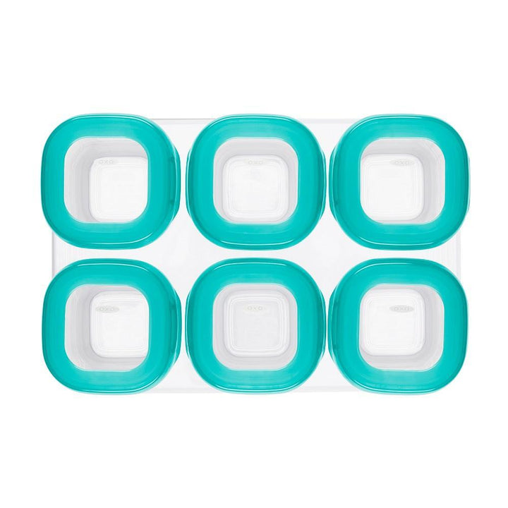 Oxo Tot Baby Blocks Freezer Storage Containers 2oz (Tot Teal)-Feeding-OXO Tot-027502-babyandme.ca