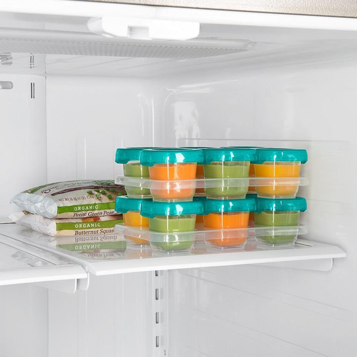 Oxo Tot Baby Blocks Freezer Storage Containers 2oz (Tot Teal)-Feeding-OXO Tot-027502-babyandme.ca