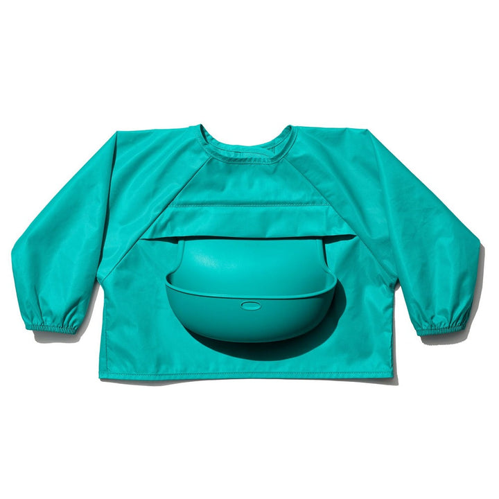 Oxo Tot Baby Sleeved Bib (Teal)-Feeding-OXO Tot-031852 TL-babyandme.ca