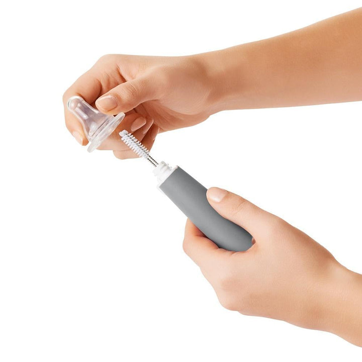 Oxo Tot Bottle Brush With Stand (Grey)-Feeding-OXO Tot-004591 GY-babyandme.ca